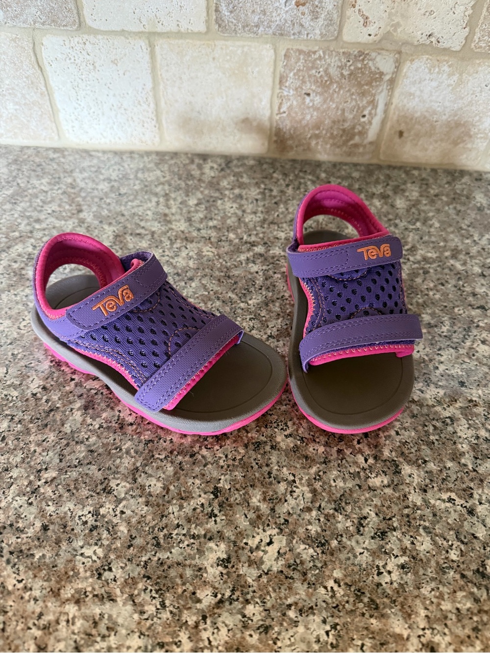Teva Kids Purple and Pink Adjustable Hook-and-Loop Sandals - Picture 5 of 5
